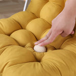 coussin chaise dossier soutien lombaire ergonomique confortable rubans fixation gris