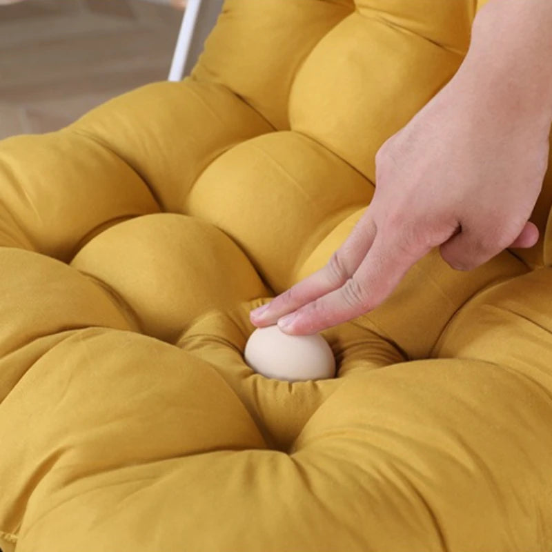 coussin chaise dossier soutien lombaire ergonomique confortable rubans fixation gris