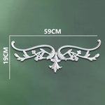 corniche d'angle ornements floraux blanc classique adhésif décoration muraleintage fixations plastique