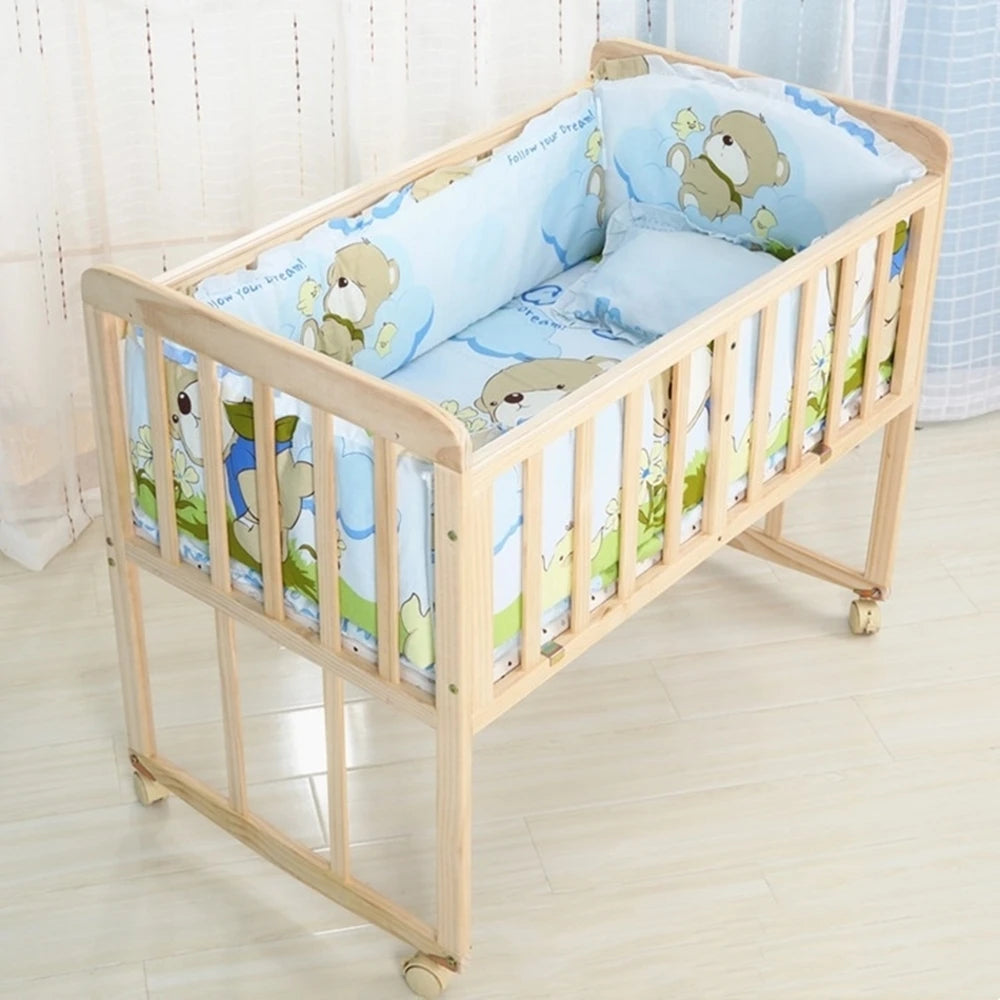 ensemble literie bébé animaux compagnie motifs doux coton polychrome protections matelas draps