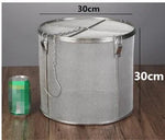 sacs assaisonnement acier inoxydable filtre cylindrique maille fine argenté moderne cuisine stockageversiblechains métalliques