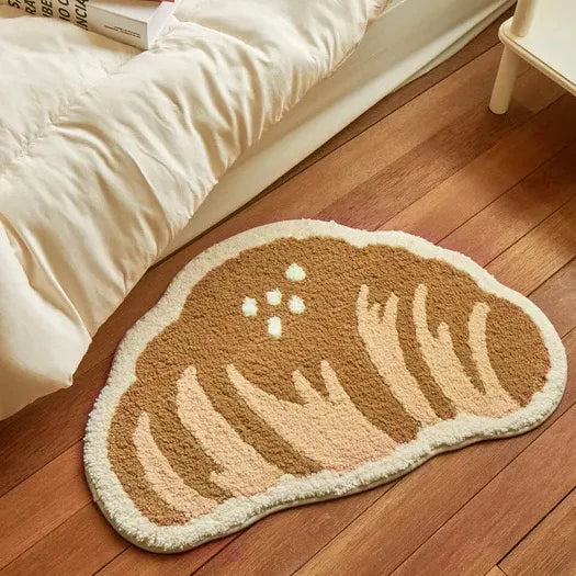 tapis créatif dessin animé feuilles monstera animaux adhésif imperméable antidérapant intérieur enfant polyester PVC