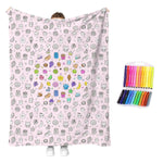 couverture colorier enfants motifs noël animaux crayons couleur texture douce moderne multicolore blanc gris