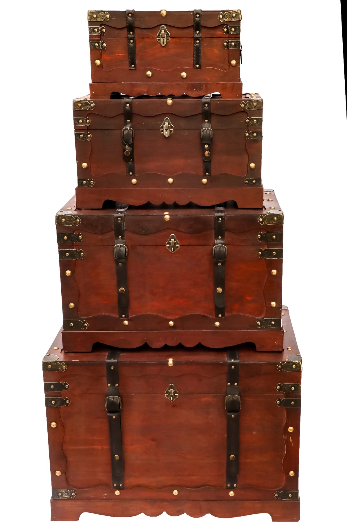 coffre jouets vintage bois massif finition brillante poignées fermeture clavette capacité 10 20l