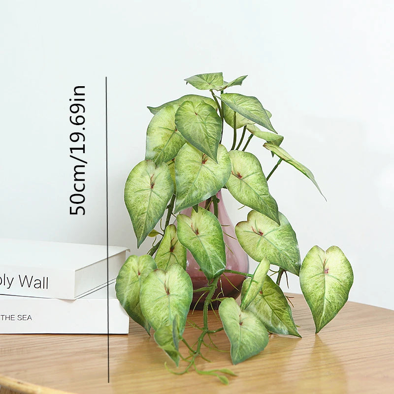 plantes artificielles feuilles vertes modernes sans pot extérieures 58cm 50cm