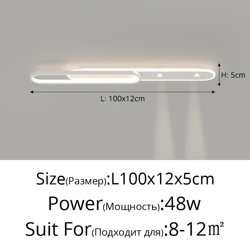 lampe led moderne blanche rectangulaire sans télécommande fixée aluminium opaquet