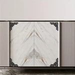 cadres decoratifs adhésifs modernes marbre géométriques téléviseur blanc noir gris