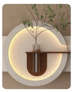 lampe murale moderne bois beige blanc vert texturée minimaliste