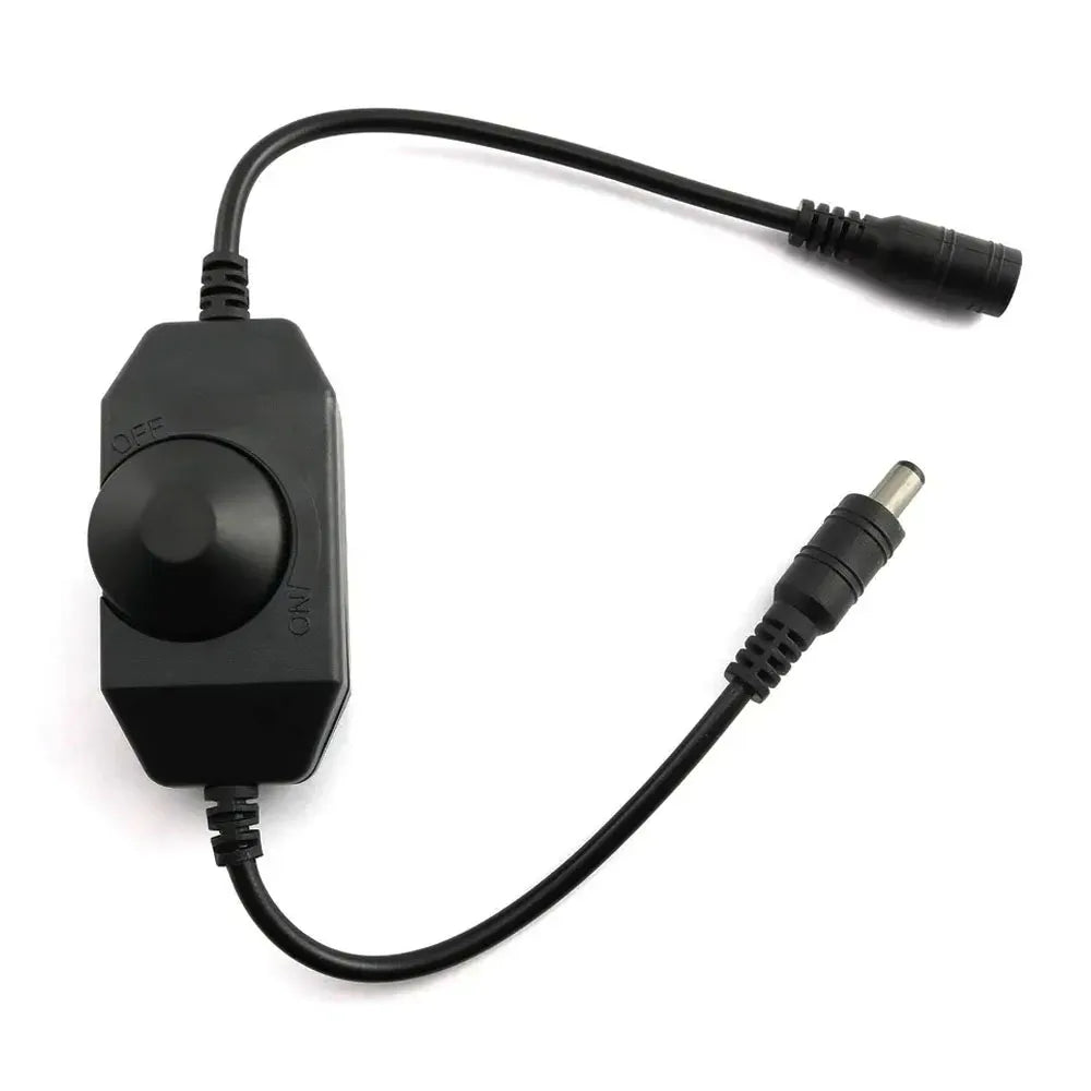 interrupteur rotatif led variateur noir blanc industrielle utilitaire 12v 24w connecteurs electriques cabling spiralé