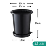 pots fleurs orchidée double couche aeration moderne boucle rotative blancintérieur trous base