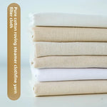serviettes lingettes toile fine tissu respirant polyester beige clair blanc classique