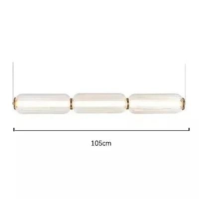 suspension lumineuse moderne blanc doré rayures horizontales opacité câble noir 90 260V 249 2000lm
