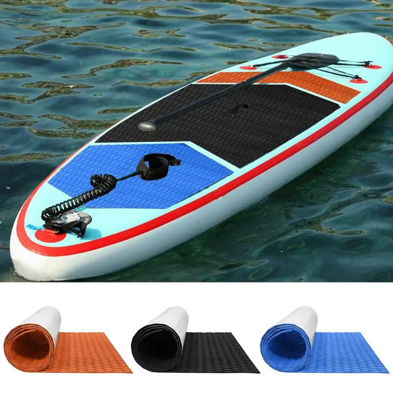 tapis antidérapant mousse EVA surf paddle kayak bateau yacht texture losange adhésif sécurité sport