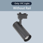spots led modernes noir blanc télécommande dimmable ensembles complets rail