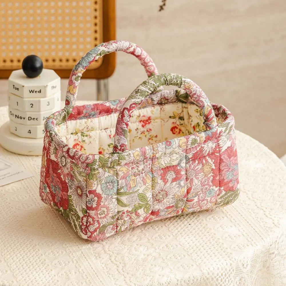 sac main femme vintage motif fleuri multicolore poignées grande capacité rétro