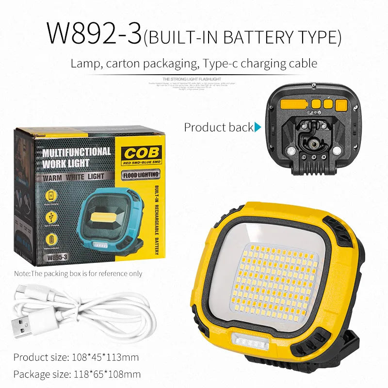 torche rechargeable usb portable lampe poche bleu moderne résistante chocs clip lumiere intense camping