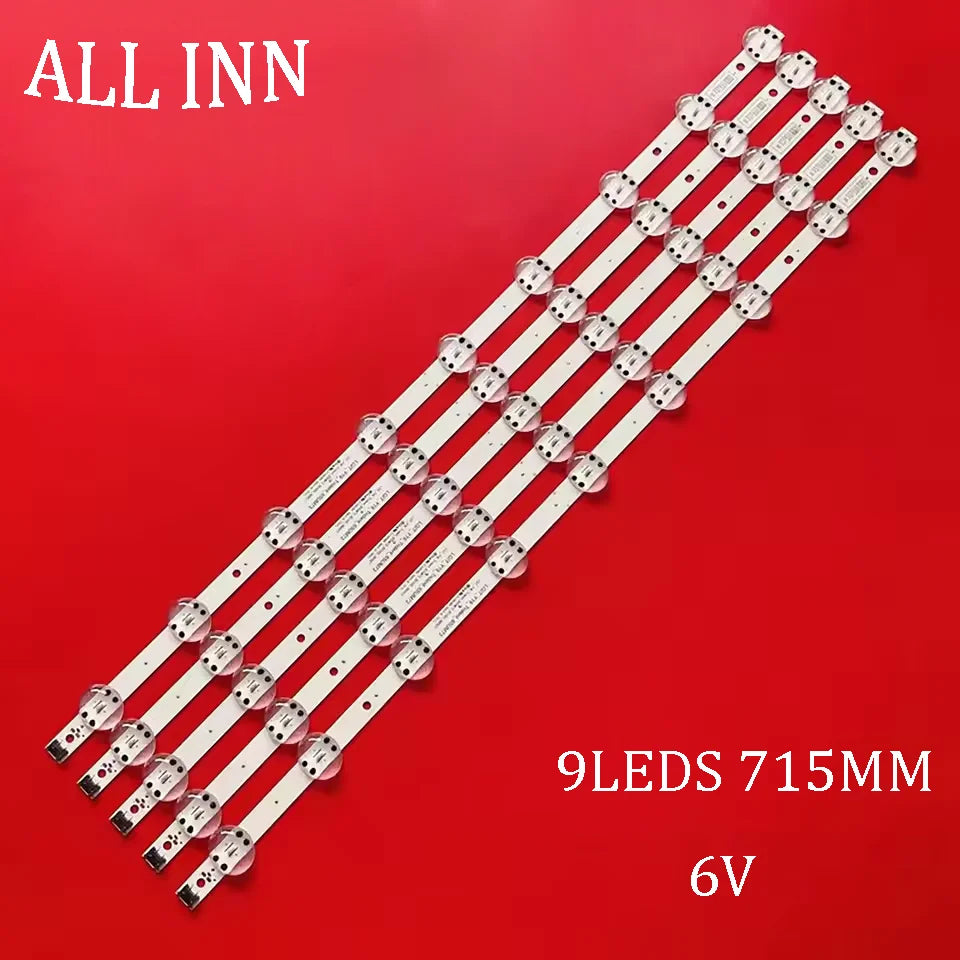 bande led adhésive blanc moderne 715mm 9leds 6v électrodomestique télévision rétroéclairage