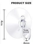 crochet mural ventouse transparent moderne durable réutilisable diamètre 25 30 40 50 60mm
