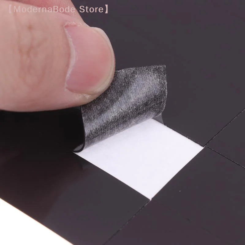 autocollants noirs modernes adhésifs 150 pièces 20cm 15cmOpaque uni réfrigérateur