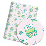 serviette enfant coton motif grenouille cartoon bleu vert jaune rose bain décoration