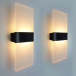 lampe murale moderne led 12w blanc noir or vis fixe chambre salon entrée cuisine