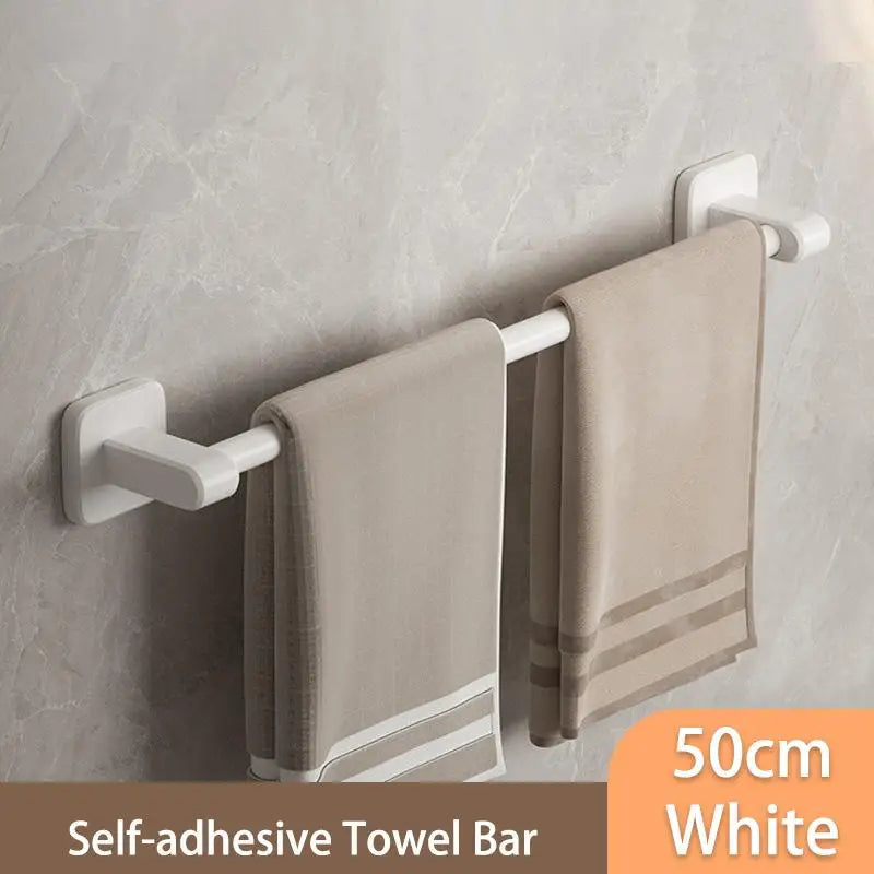 porte serviettes mural adhésif noir gris blanc lisse moderne sans perçage