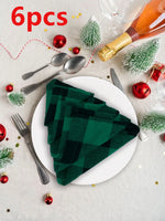 serviettes table rouge blanc carreaux classiques 40x40cm pack pcs dîner maison festive