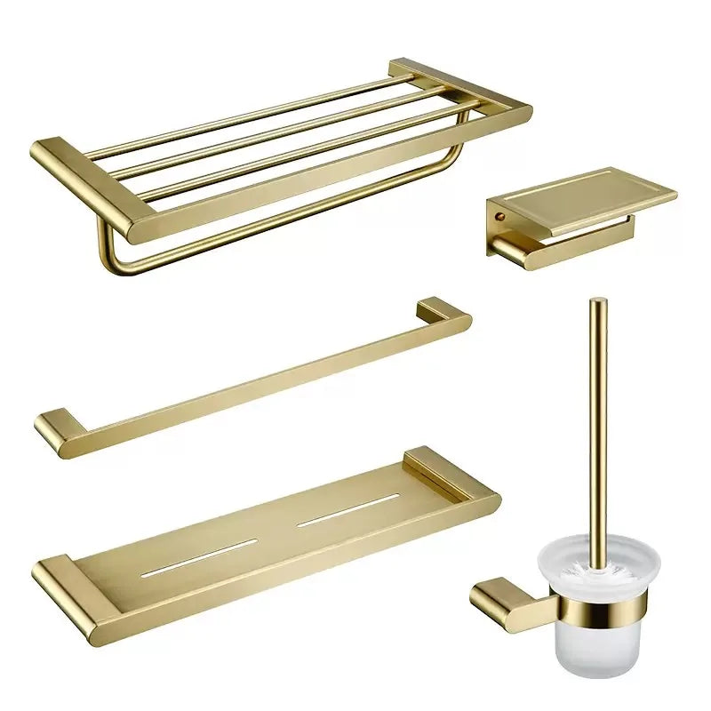 accessoires salle bain doré moderne étagère serviettes porte savon porte goblet porte serviettes téléphone