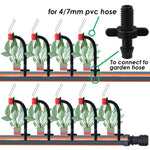 connecteurs irrigation tuyaux 4mm 6.2mm noir rondelles rouges pratique robuste jardinerie fleur