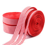 ruban carreaux rouge blanc polyester traditionnel 10 yards roll adhésif décor festif maison