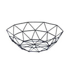 corbeille fruits métal noir doré maille géométrique moderne rangement cuisine