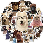 sticker chien expression faciale divers couleurs adhésif decoratif humour kawaii telephone waterbottle decoration 10pcs