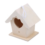nichoirs oiseaux bois naturel rustique cordelette blanche décoration extérieure jardin suspension simple thermomodeclient