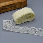 ruban dentelle noir blanc fleurs classique mariage décoration tissu organza polyester élasthanne