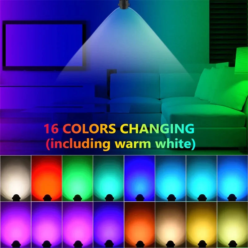 projecteur led noir moderne 10w rgbw 15 puces led 1000 lumens certification lvd rohs