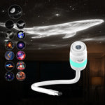 projecteur blanc bleu clair led usb motifs transparent moderne adhésif veilleuse ambiance decoration murale