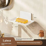 support savon mural adhésif moderne noir blanc jaune rose mat salle bain douche évier