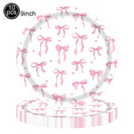 vaisselle jetable fête anniversaire mariage blanc rose arcs coeurs rayures pop corn sac cadeau
