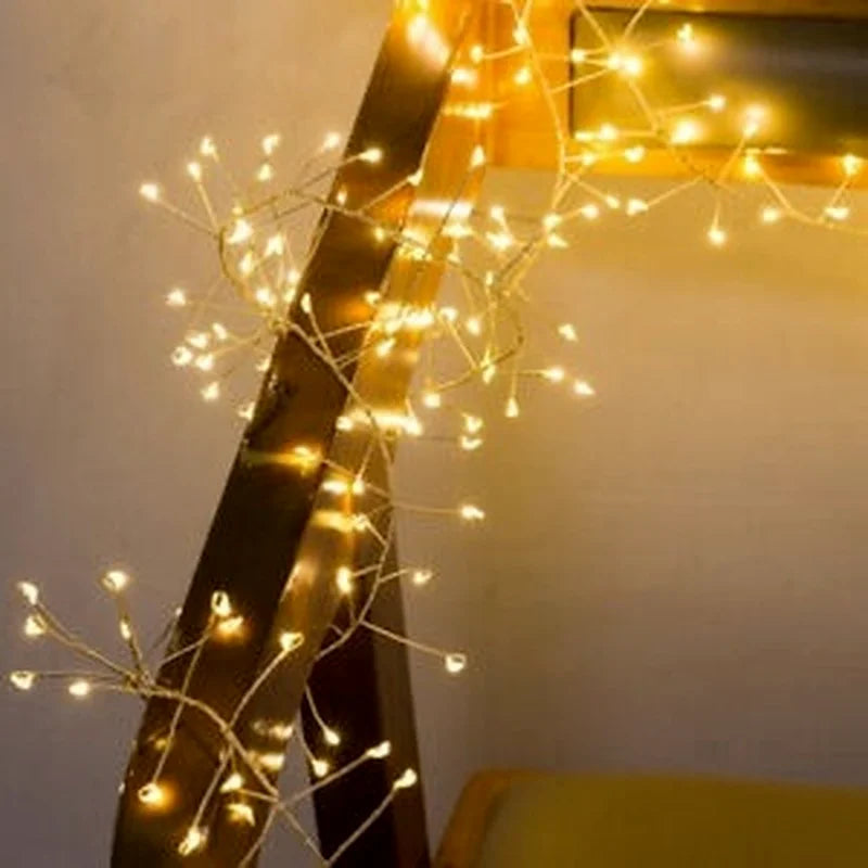 guirlande lumineuse led blanc chaud filament branché moderne décoration noël 3m 6m 100 leds