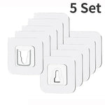 crochet adhésif transparent support photo moderne stockage mural plastique fixe clips rectangulaire