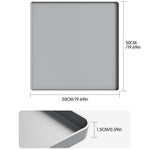 tapis silicone anti dérapant moderne plateau protection sol 50x50cm bord surélevé gris noir