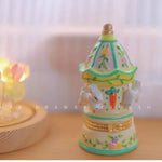 boîte bijoux céramique vintage carrousel chat violon théière maison noël