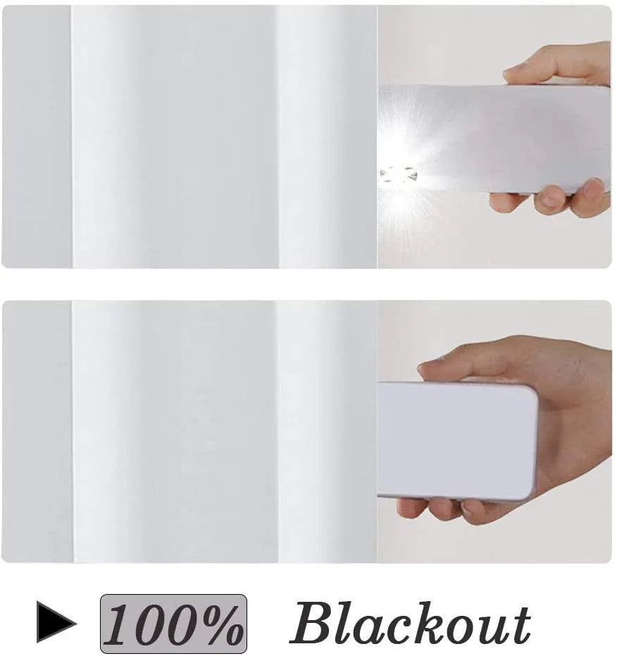 rideaux blancs opaques modernes polyester anneaux métalliques maison chambre coucher