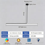 lampe suspendue led moderne noire blanche lisse intérieure table bar