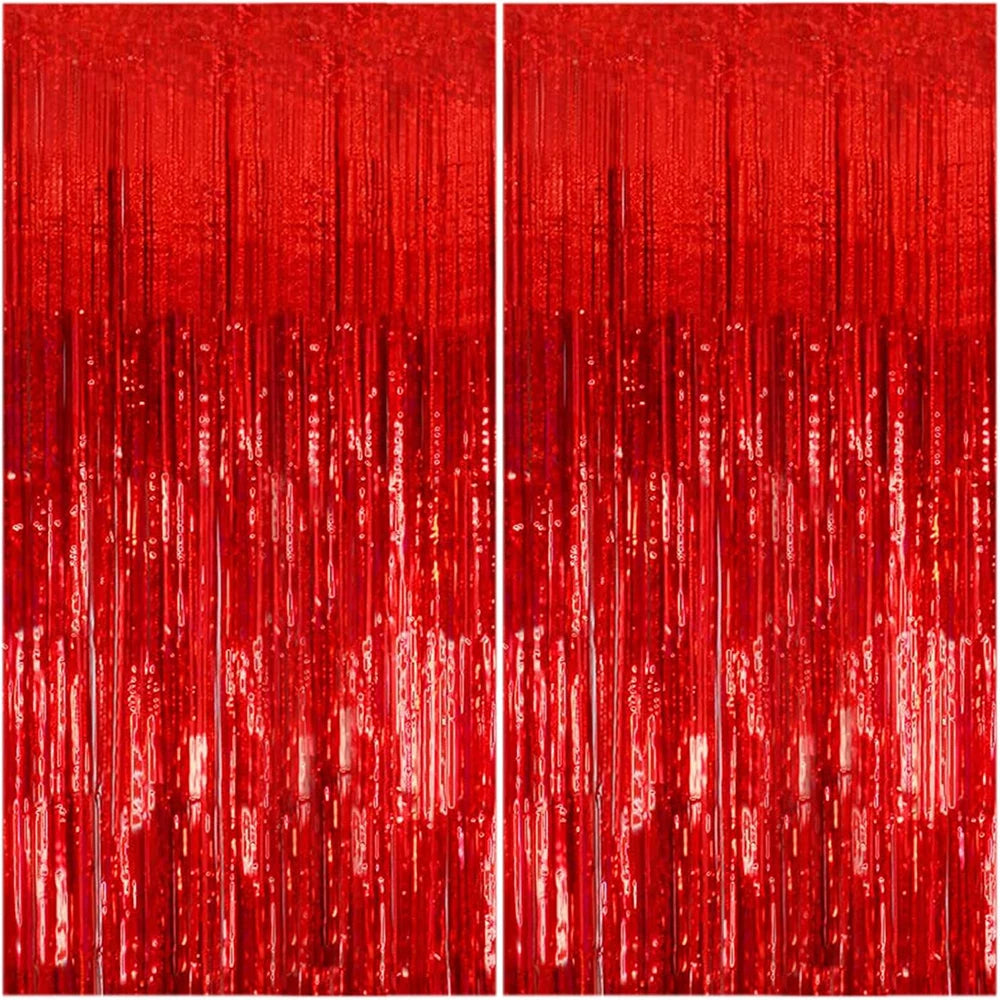 rideau festif noir rouge pailleté brillant opacité décoration mariage anniversaire événement festive