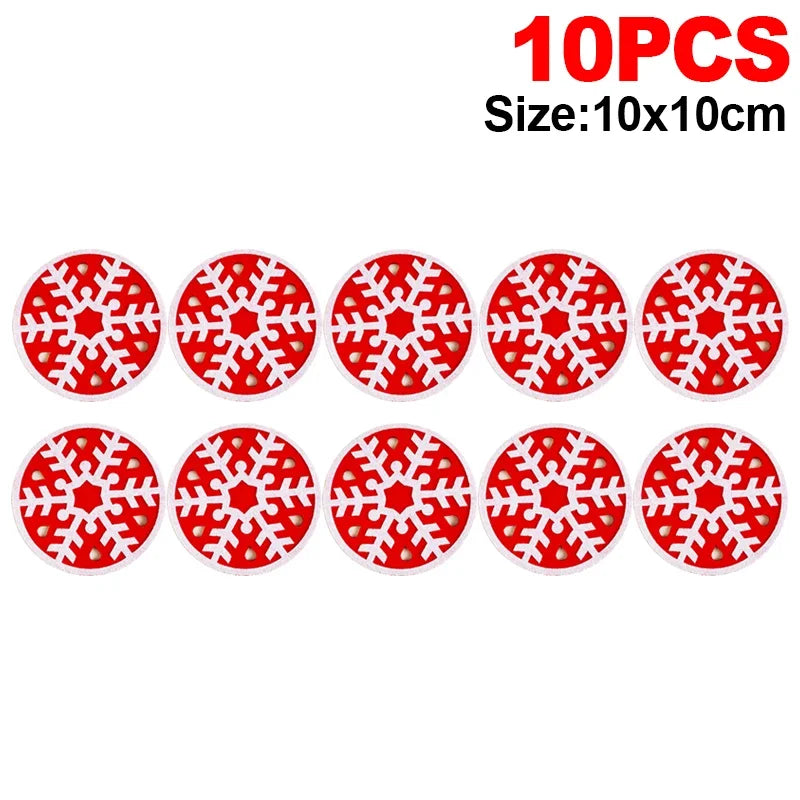 tapis table serviette rouge flocons noël antiderapante festive respectueux environnement