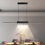 lampe suspendue moderne minimaliste noir salon chambre rectangulaire lisse éclairage 10 15m²