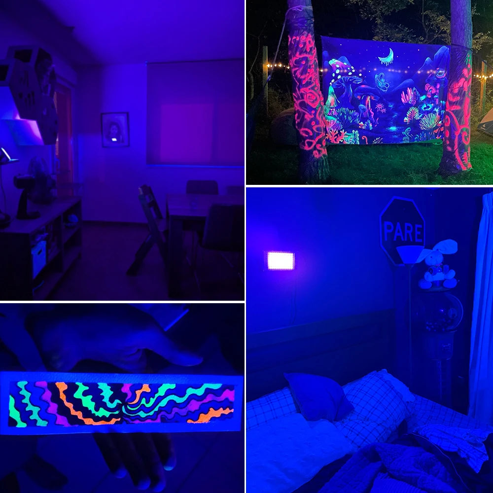 lampe led uv 100w 150w 50w usb black light moderne disco bleu contrôleur usb