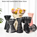 support bouquet noir perforé moderne tissu opaque 16cm 24cm 28cm 29.5cm
