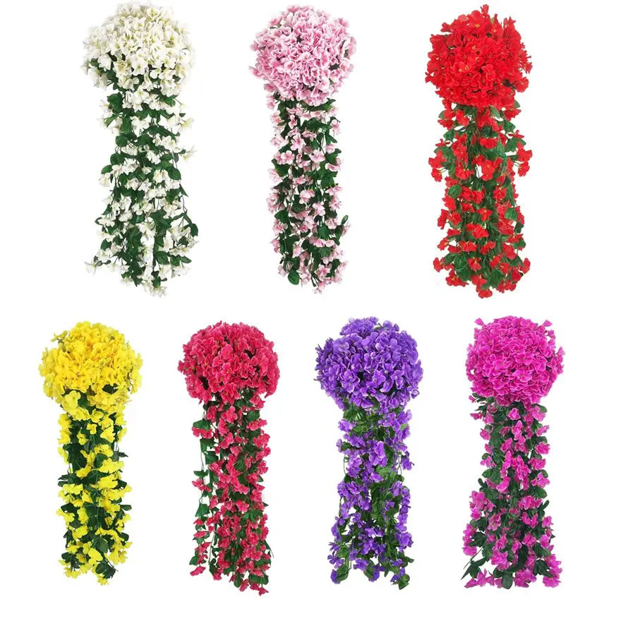guirlande artificielle fleurs soie moderne extérieur mariage décoration anniversaire baby shower festive rose blanc